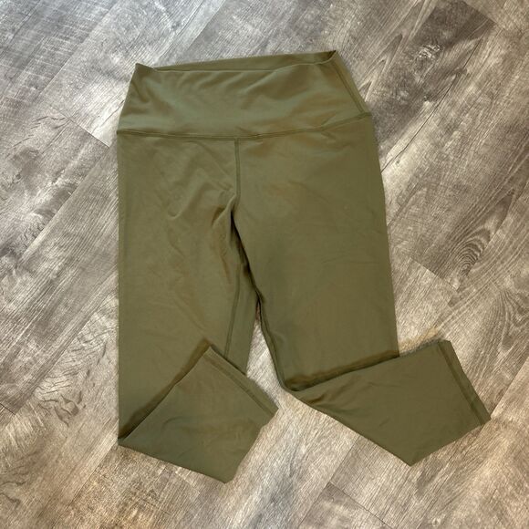 IAB MFG Leggings Womens Size 10 Large I am Becoming Activewear Olive Green - Picture 2 of 9